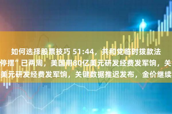 如何选择股票技巧 51:44，共和党临时拨款法案未能获得推进！政府“停摆”已两周，美国用80亿美元研发经费发军饷，关键数据推迟发布，金价继续涨